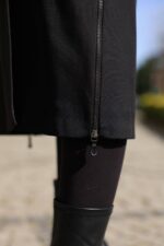 Classic Belted Long Coat Black T-037 - Image 6